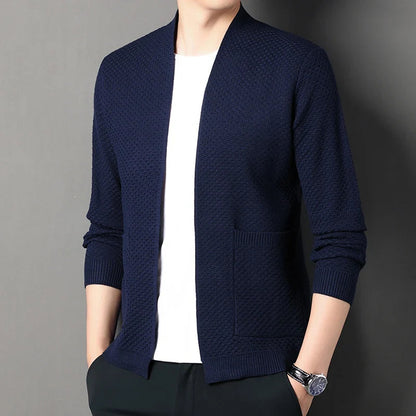 Cardigan Mince à Manches Longues avec Poches - BlxckFR