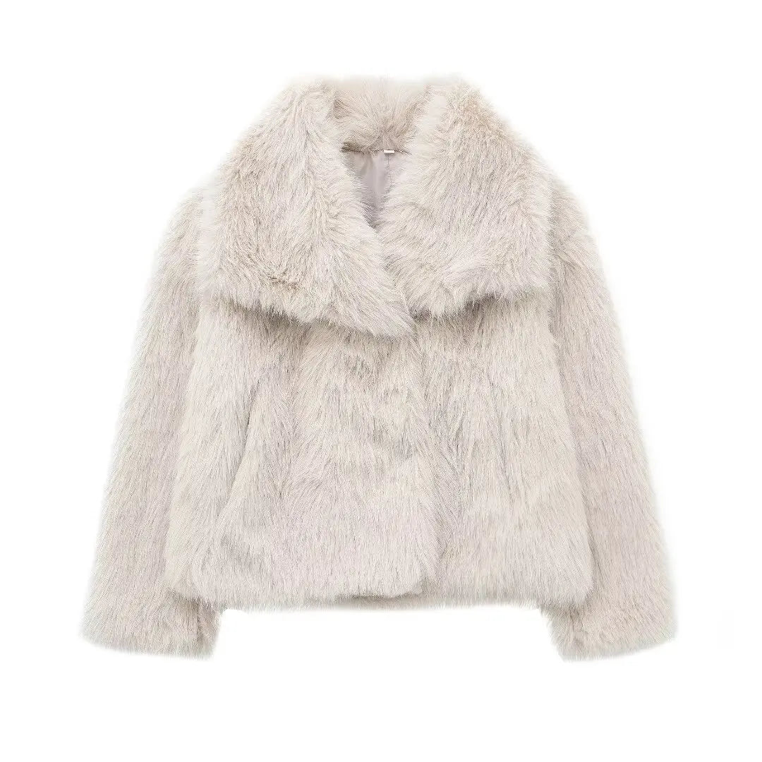 Veste Hiver Chic Fourrure Synthétique