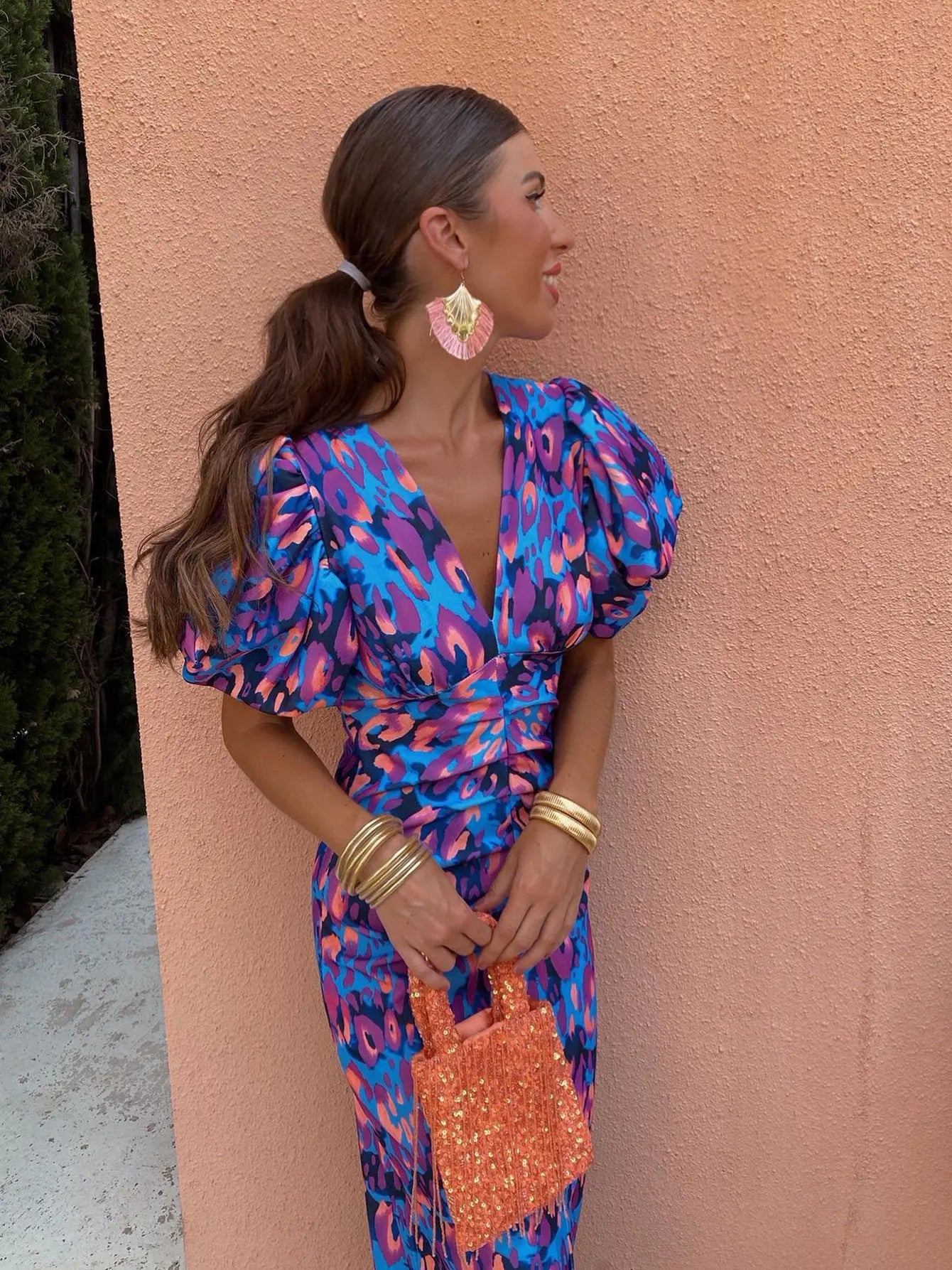 Robe Longue Plissée Fleurie pour Femmes - LuxeStyle