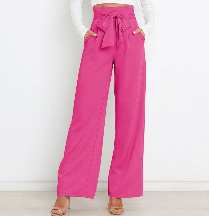 Pantalon Femme Élégant Taille Élevée