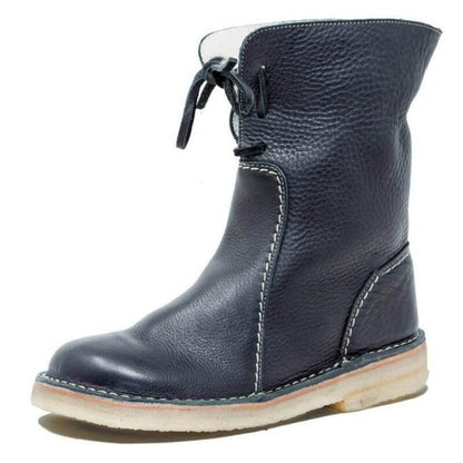 Bottines Femme Cuir Brun Doublure Peluche
