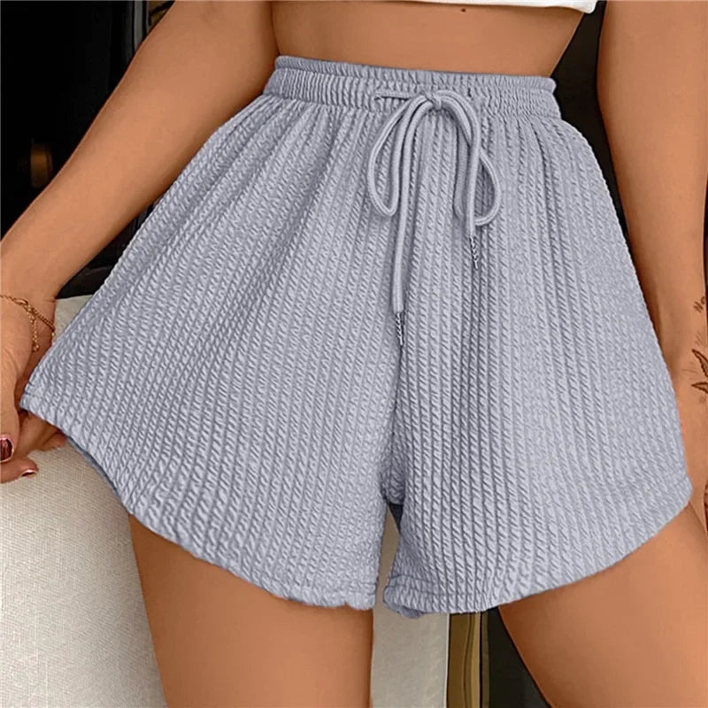 Short Femme en Lin Beige avec Ceinture Réglable