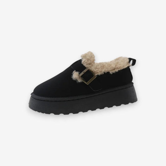 Chaussures Féminines à Bout Arrondi avec Semelle Plateforme et Fermeture Éclair - LuxeStyle