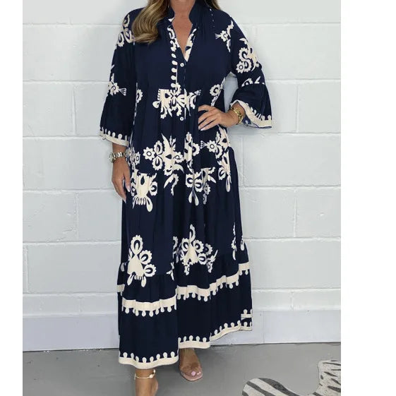 Robe de soirée élégante fleurie femme