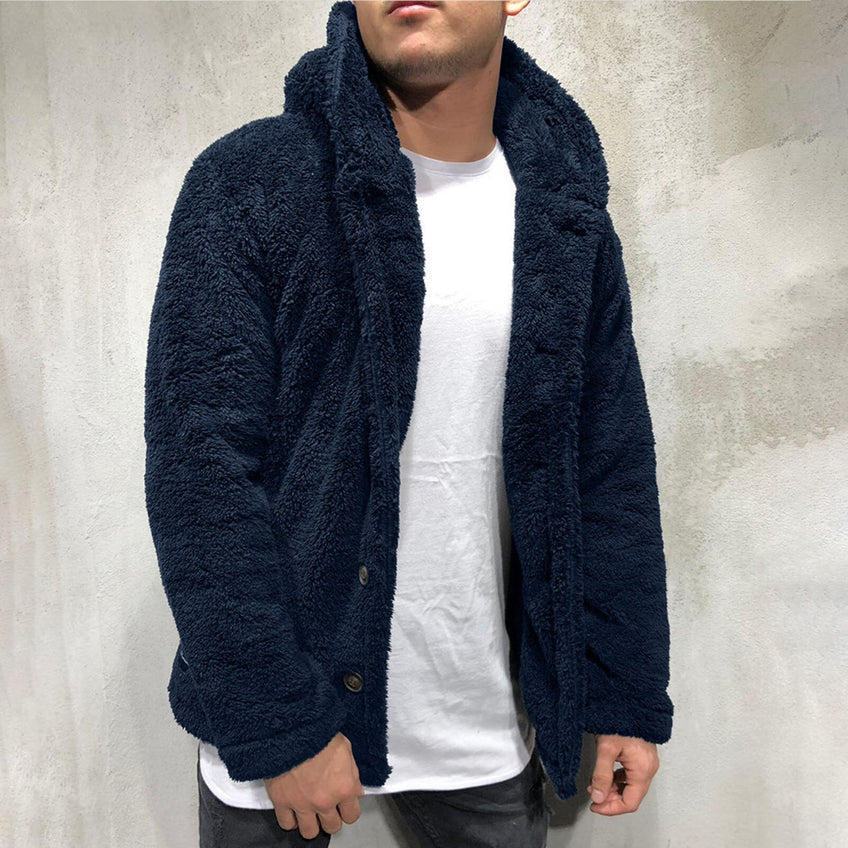Blouson en duvet noir homme capuchon