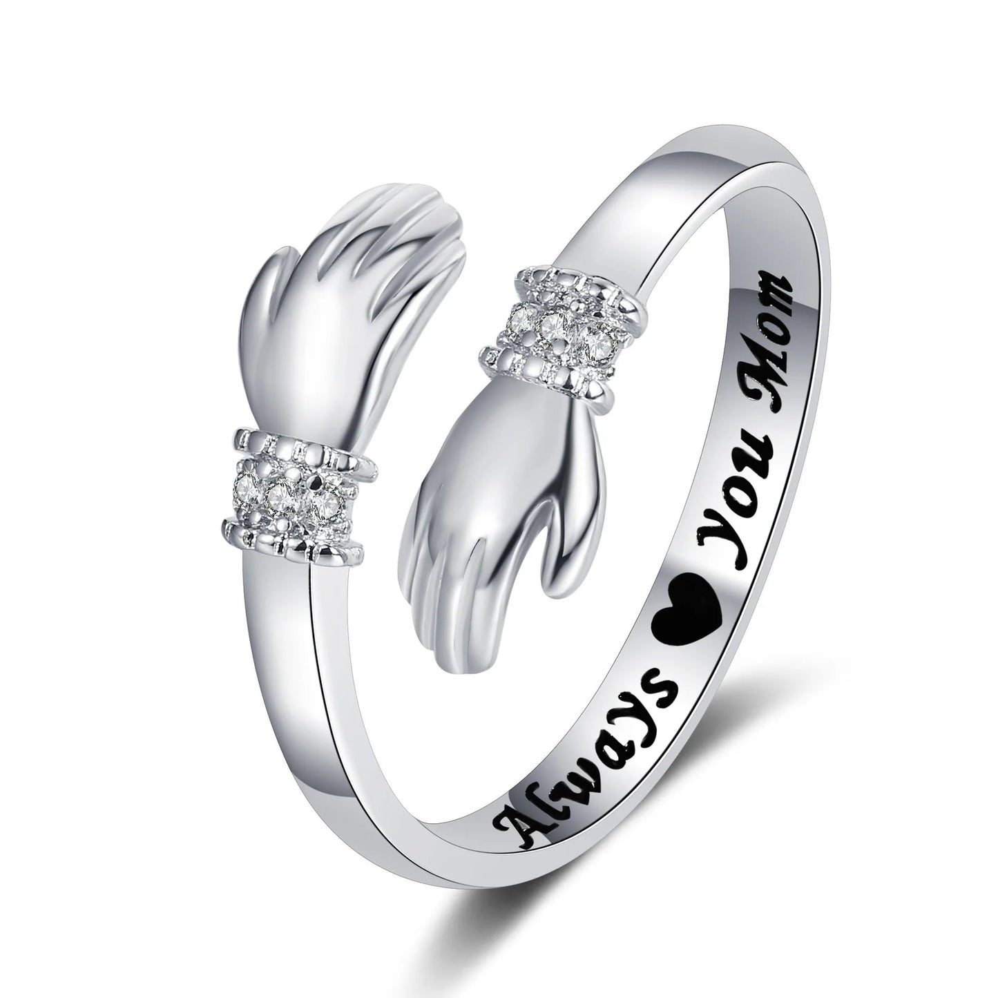 Bague Argenté Amour Entrelacé