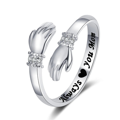 Bague Argenté Amour Entrelacé