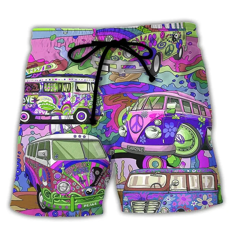 Short de bain stylé avec dessins amusants