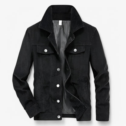 Veste en Velours Doux à Manches Longues et Poches Profondes