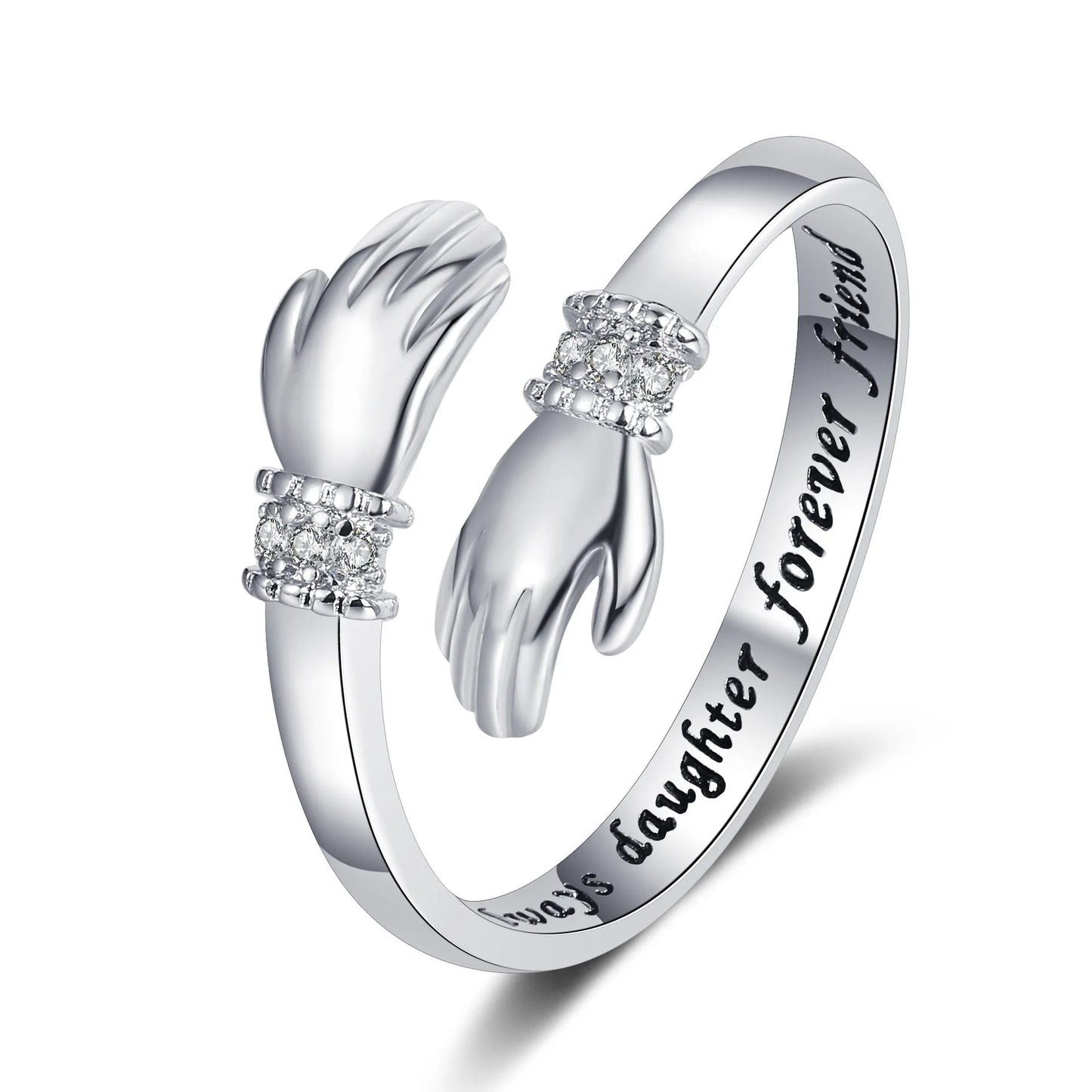Bague Argenté Amour Entrelacé
