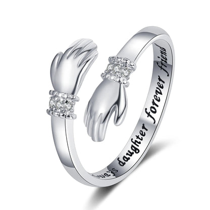 Bague Argenté Amour Entrelacé