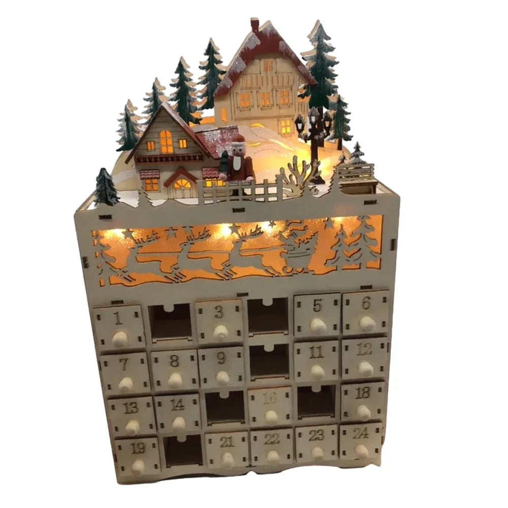 Calendrier de l'Avent Festif avec Mini Village de Neige - LuxeStyle
