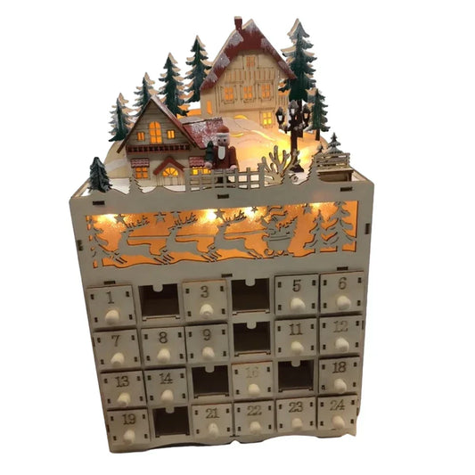 Calendrier de l'Avent Festif avec Mini Village de Neige - LuxeStyle