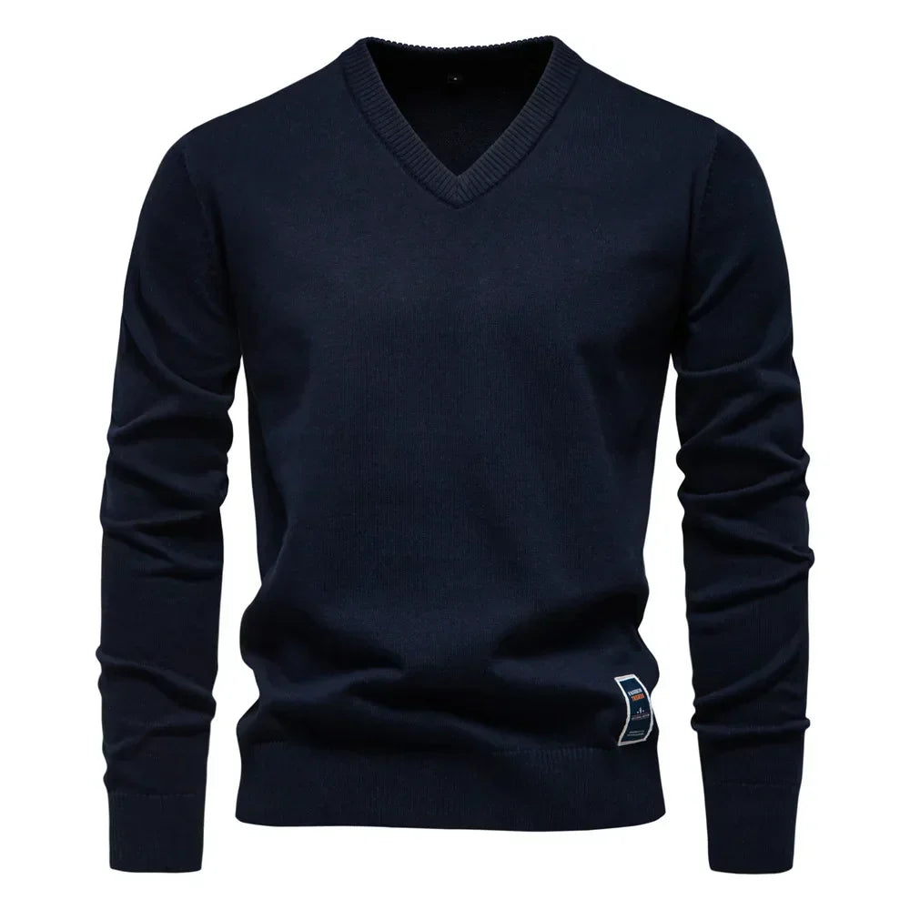 Chandail Homme Col V Élégant et Chaud - LuxeStyle
