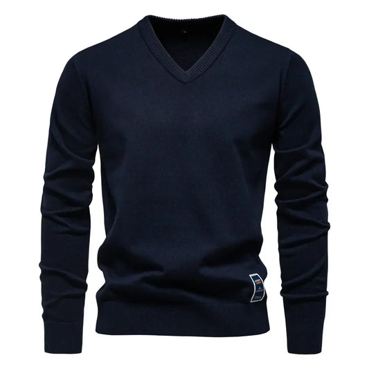 Chandail Homme Col V Élégant et Chaud - LuxeStyle