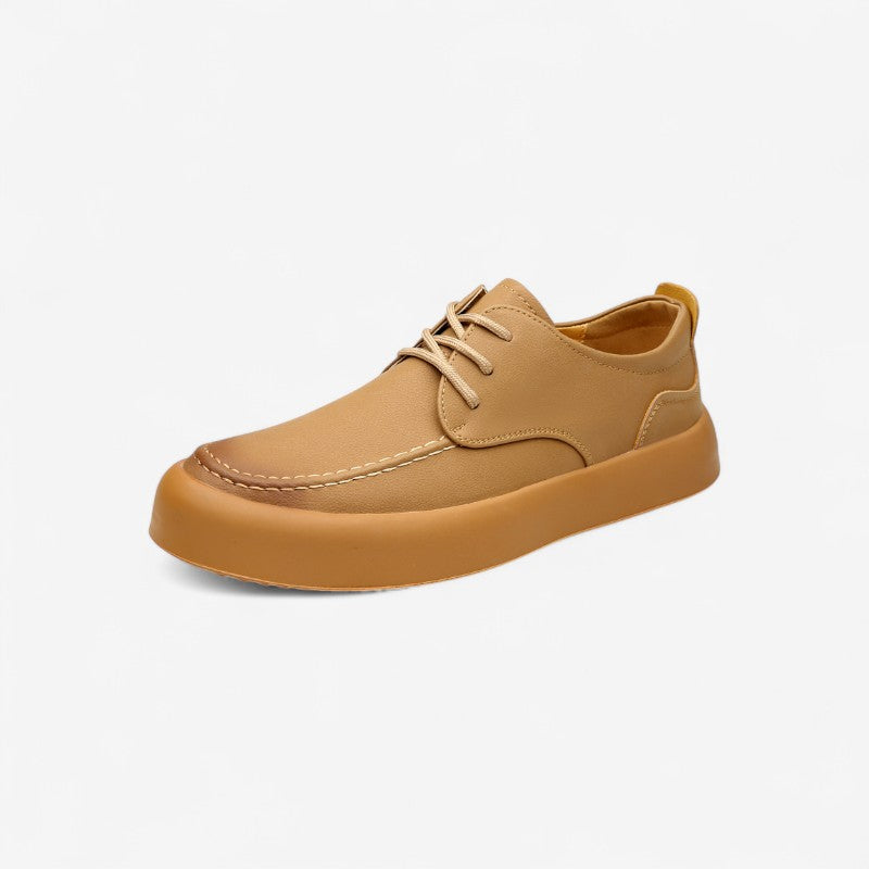 Chaussures Classiques à Bout Arrondi avec Lacets et Semelle Épaisse