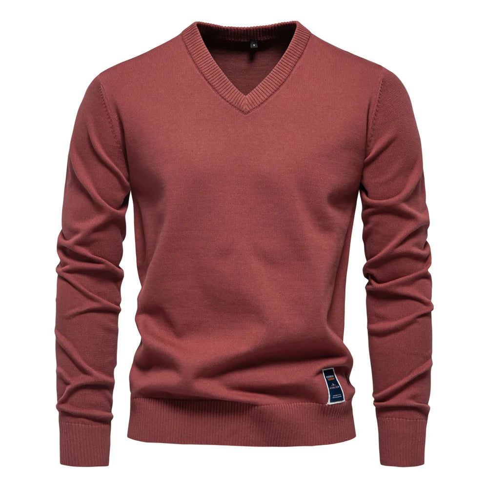 Chandail Homme Col V Élégant et Chaud