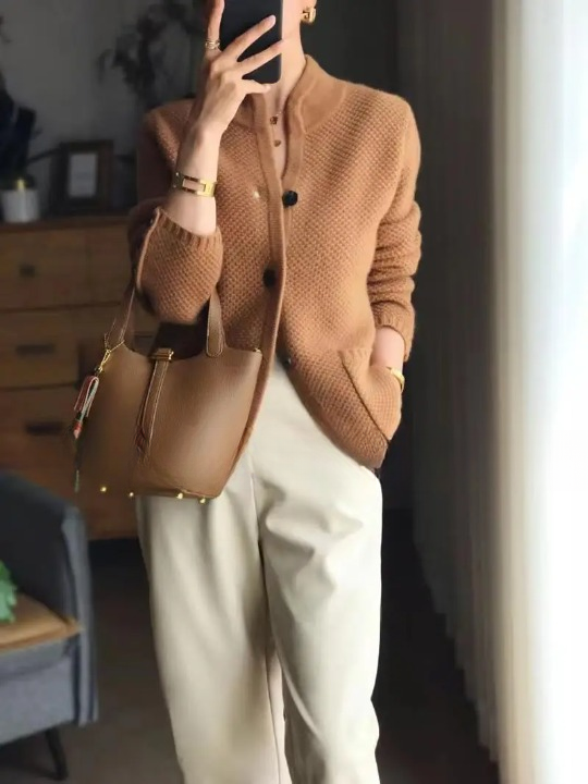 Gilet Femme Cachemire Confortable Boutons