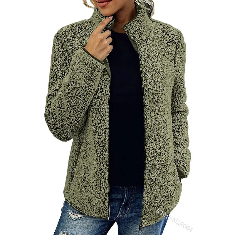 Veste Féminine à Fermeture Éclair pour Hiver