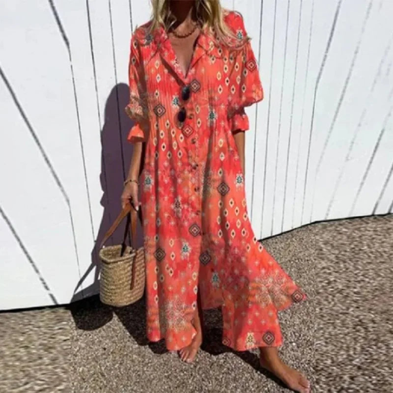 Robe Été Boho Chic pour Femme - Col Décolleté & Dentelle