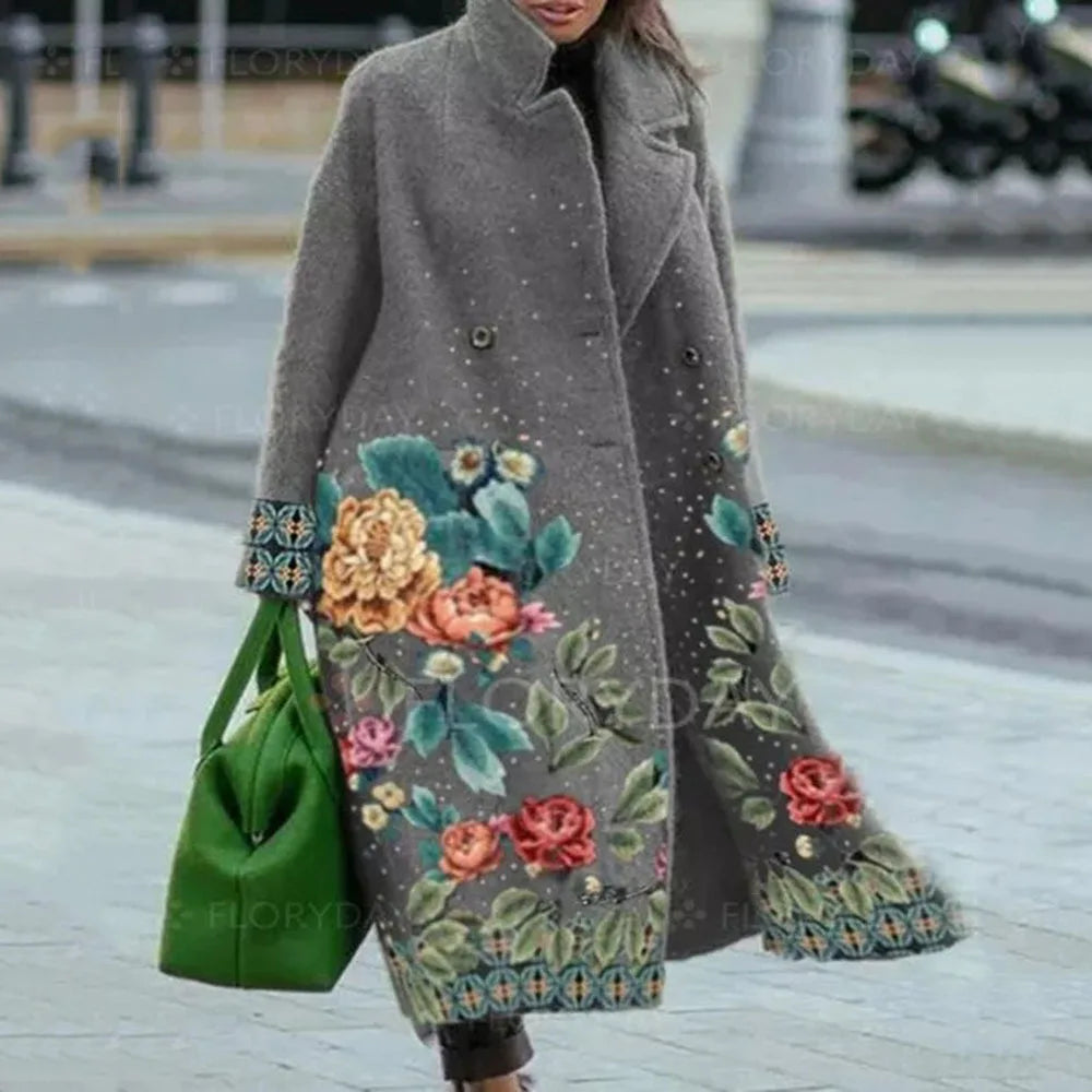 Manteau femme à carreaux colorés hiver