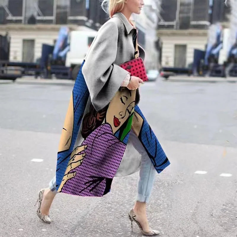 Manteau femme à carreaux colorés hiver