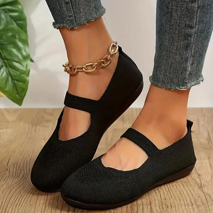 Chaussures basses féminines noir résille