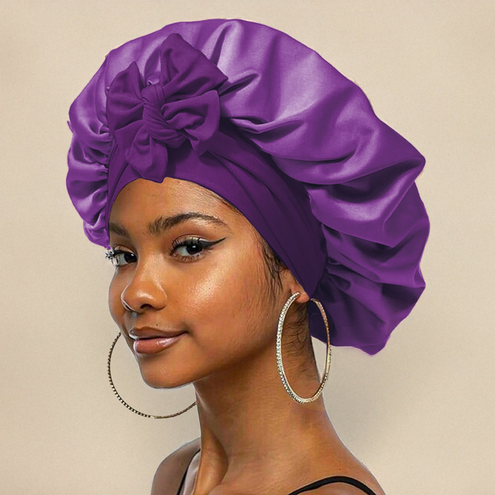Turban Femme Élégant en Satin Beige