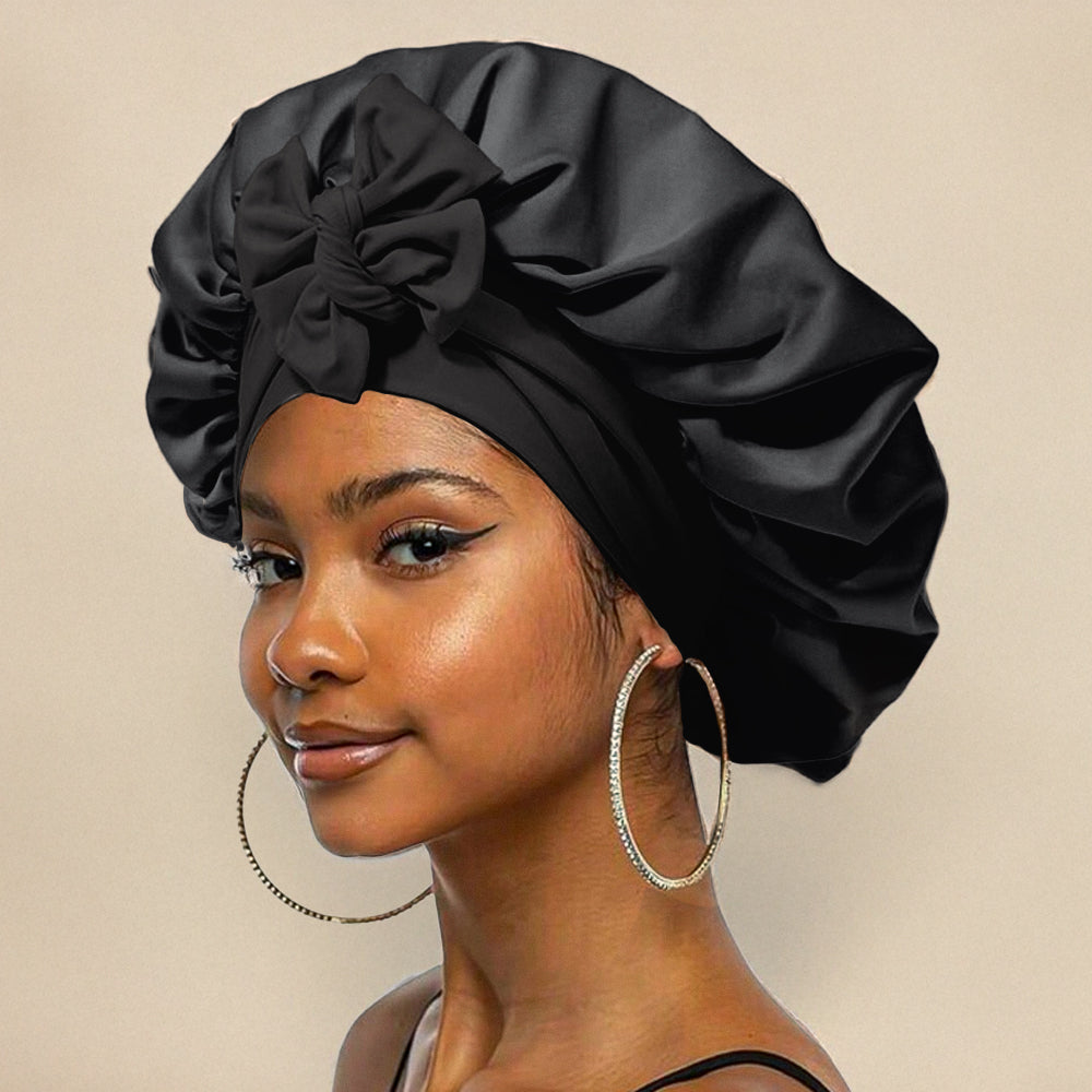 Turban Femme Élégant en Satin Beige