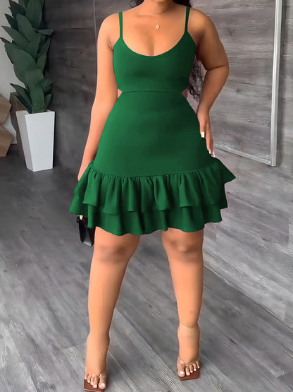 Serenalya™ – Robe Courte Femme Chic Sans Manche Dos Nu Été