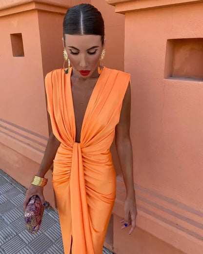 Robe de Soirée Élégante Femme – Robe Longue Dos Nu pour Été et Mariage - LuxeStyle