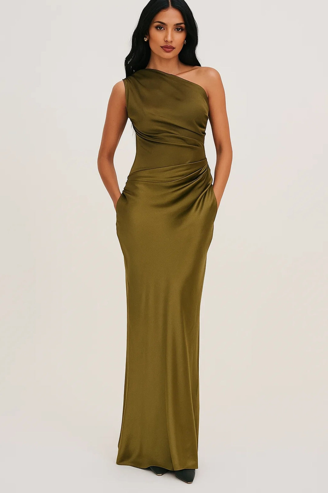 Robe de Soirée Féminine – Robe Longue en Satin Luxe pour Femmes