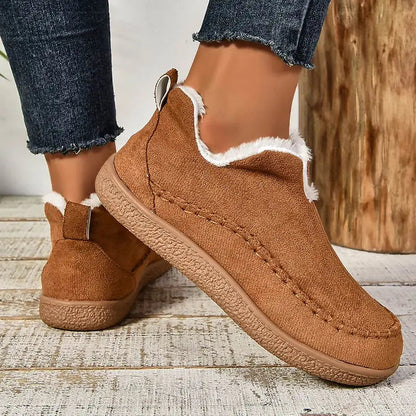 Bottes Femme Élégantes Confortables à Talon Bas avec Doublure Chaude