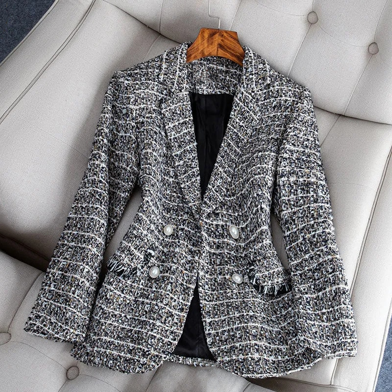 Veste En Tweed Chic Féminine