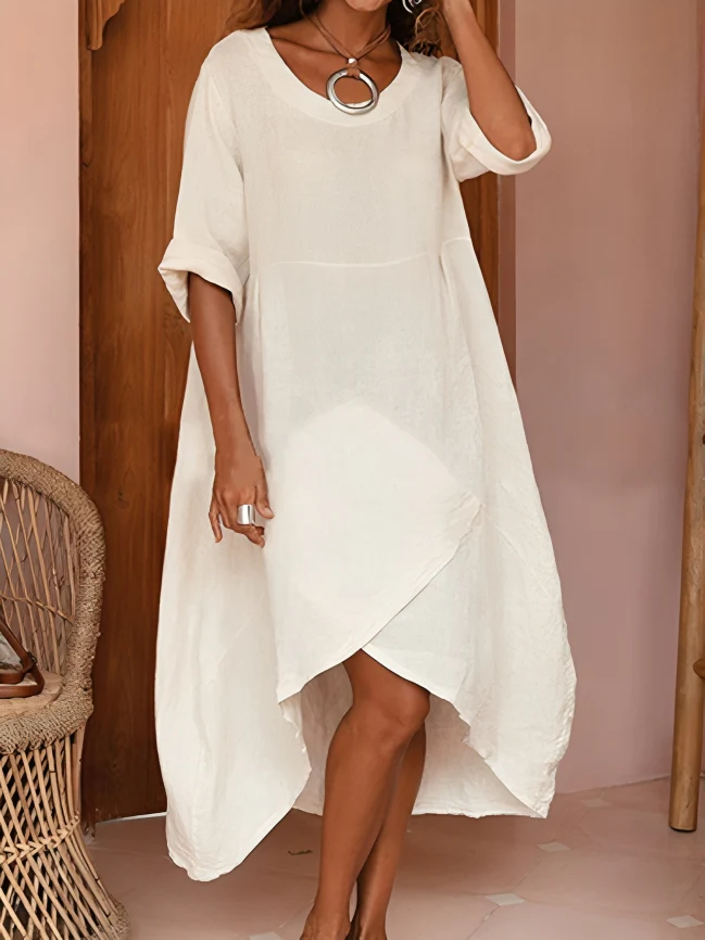 Robe Longue Été Vert Élégante pour Femme