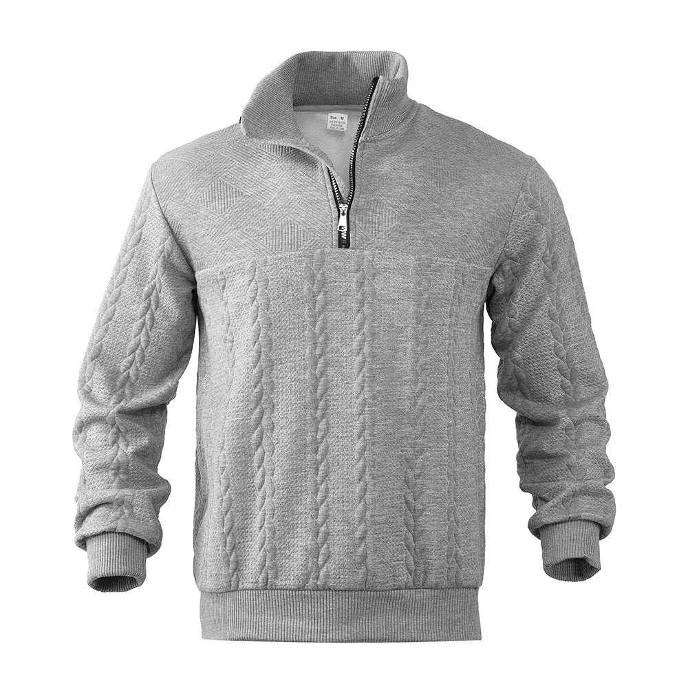 Sweat à Capuche Homme – Pull Chaud Hiver avec Col Haut & Coupe Détendue