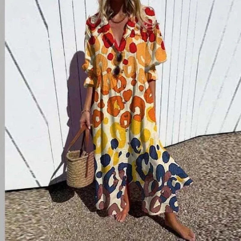 Robe Été Boho Chic pour Femme - Col Décolleté & Dentelle - LuxeStyle