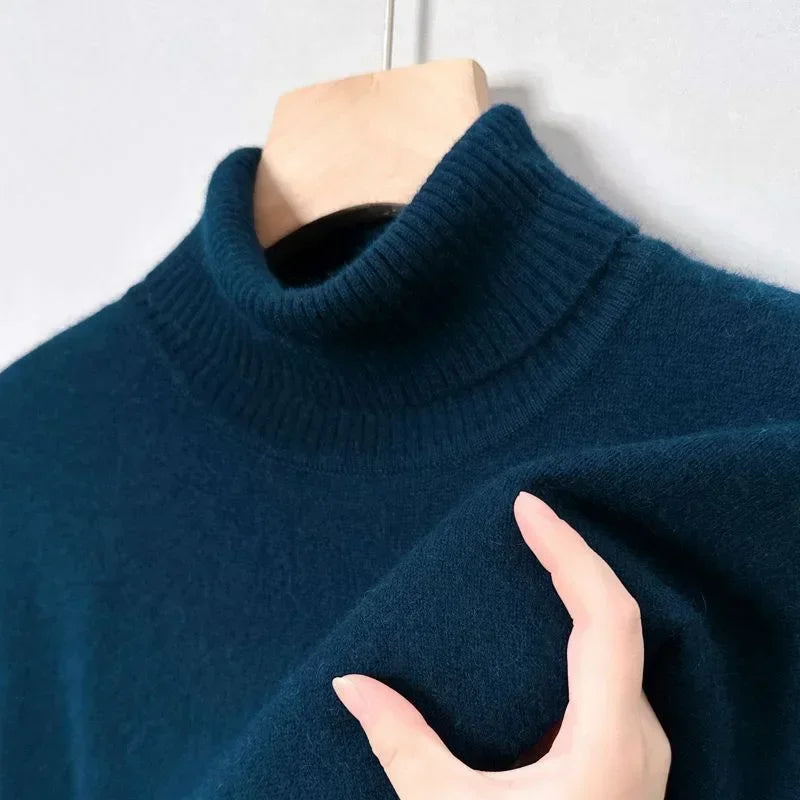 Pull Femme Laine Douce Col Rond Marine
