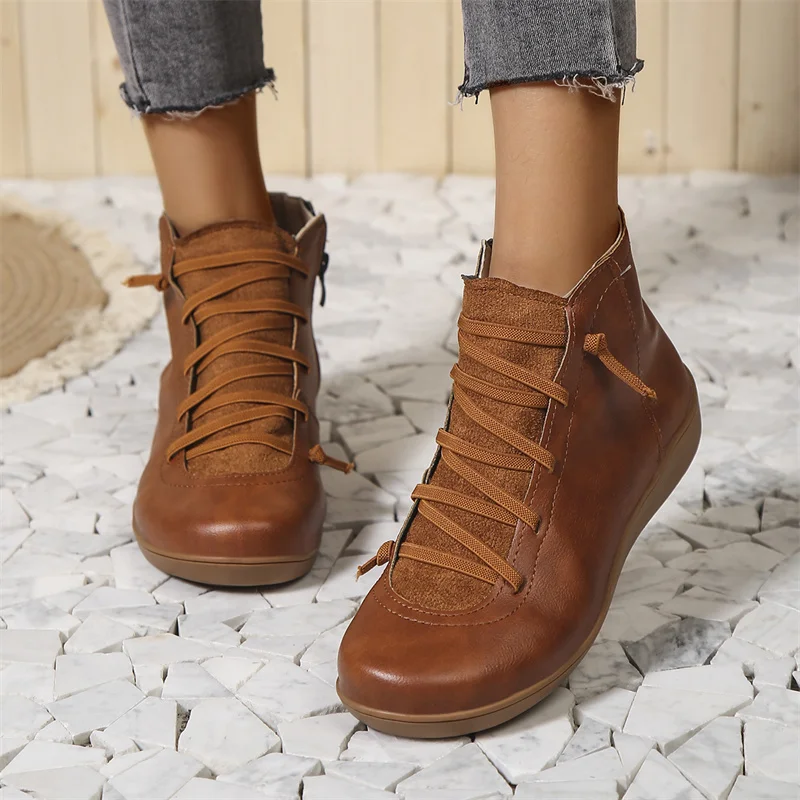 Bottines Femme Cuir Étanche Confortables - LuxeStyle