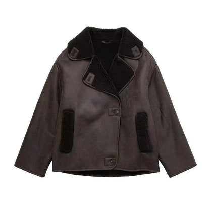 Veste Hivernale Élégante à Fermeture Éclair pour Femme