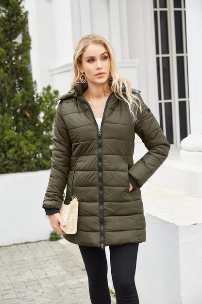 Doudoune D’Hiver Pour Femme | Capuche Amovible