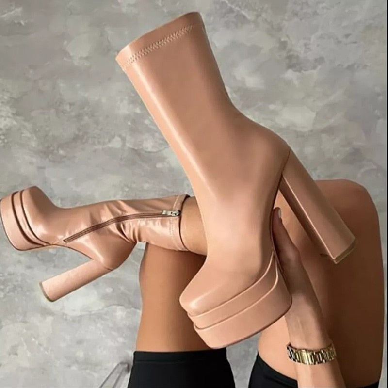 Bottines Femme Élégantes à Talon Haut pour Tous les Jours - LuxeStyle