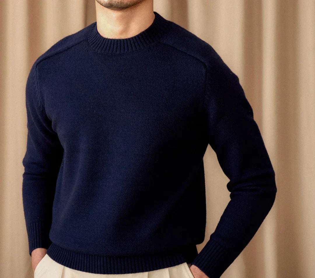 Pull Hiver Chaud Col Rond Homme
