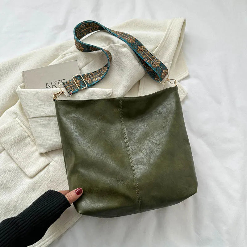 Sac à Main Chic en Cuir Rétro pour Femme