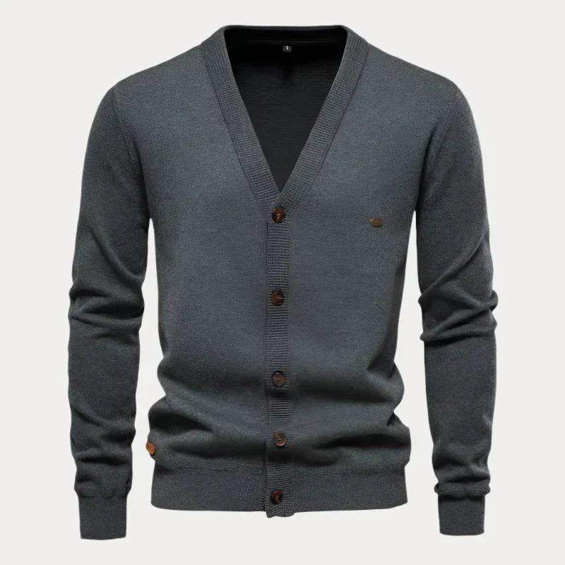 Cardigan Boutonné En Tricot Pour Homme | Manches Longues