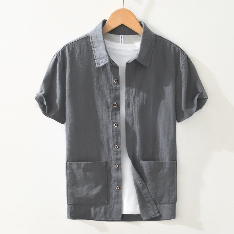 Chemise Décontractée Été pour Hommes avec Poches