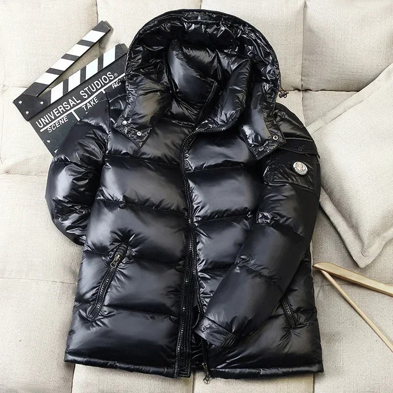 Parka Hiver Homme Capuche Noir Matelassée - LuxeStyle