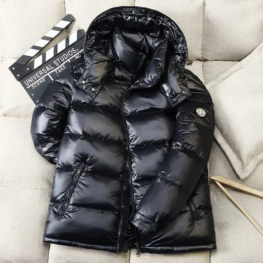 Parka Hiver Homme Capuche Noir Matelassée - LuxeStyle