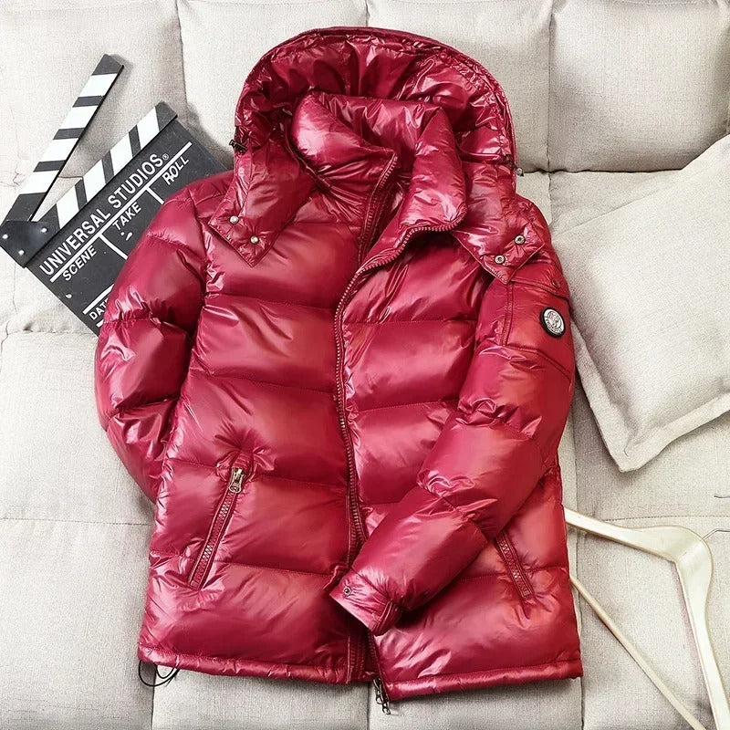 Parka Hiver Homme Capuche Noir Matelassée