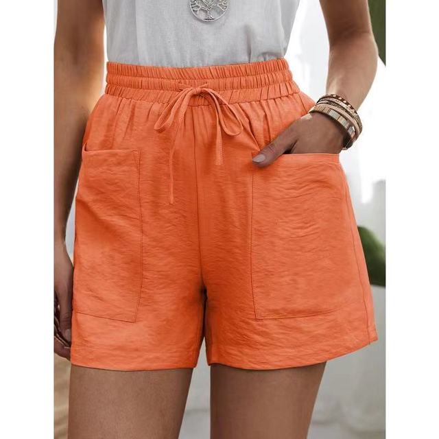 Short Femme Élégant Haut de Gamme avec Ceinture Brosée